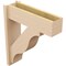 Ekena Millwork 7 1/2-in W x 24-in D x 28-in H Funston Block Rough Cedar Woodgrain TimberThane Outlooker, Primed Tan OUTUR075X24X28FST44RCPR - alternate 3